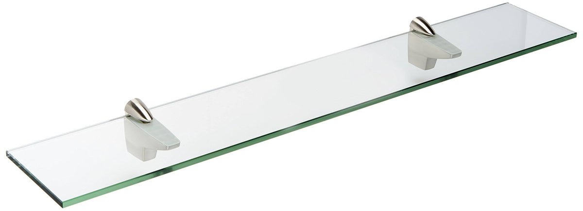 Glass Shelf, Brushed Steel, 8 x 24 Z462601