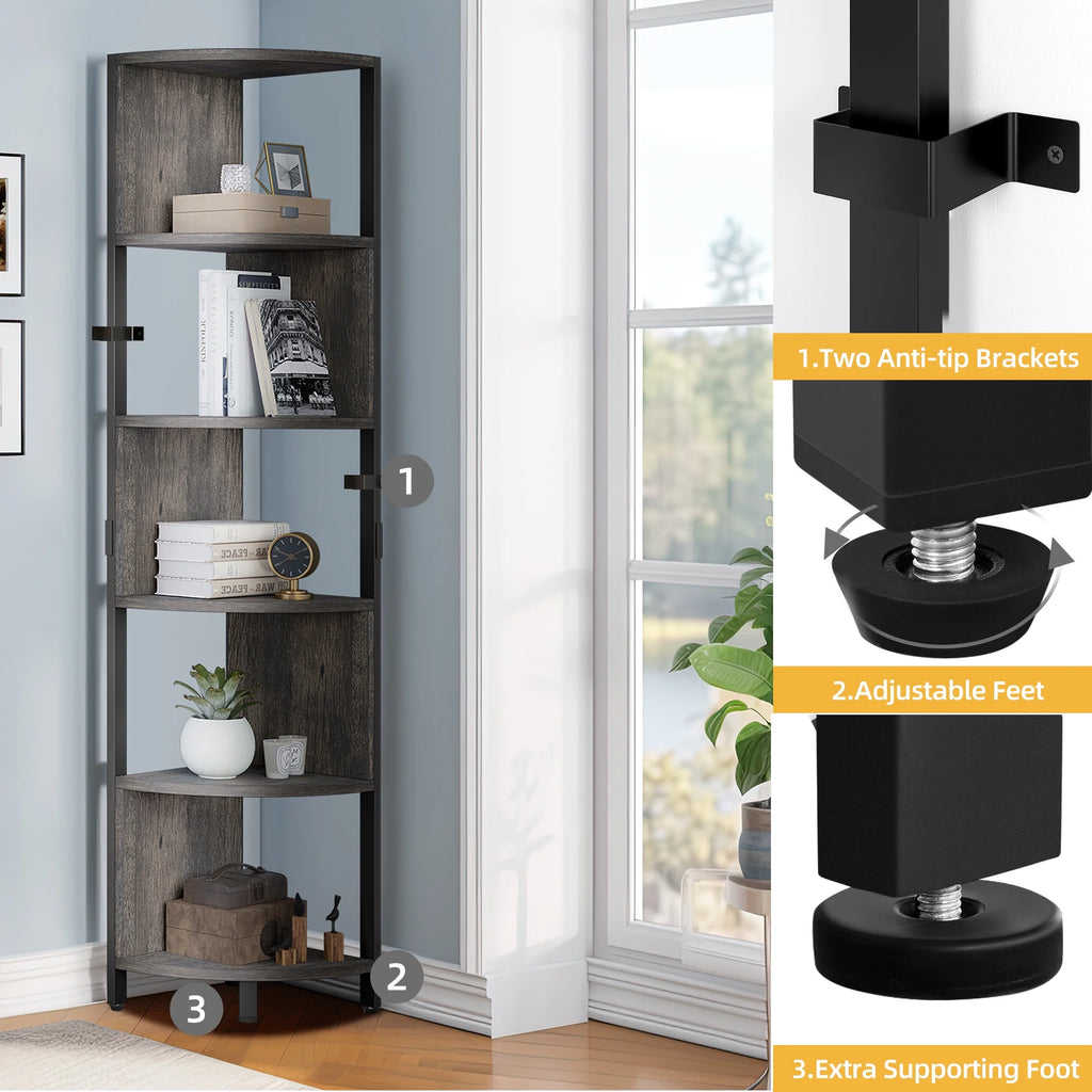 6-Tier Corner Bookcase B12770