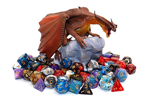 Teal White 7-Die RPG Dice Set Q55981