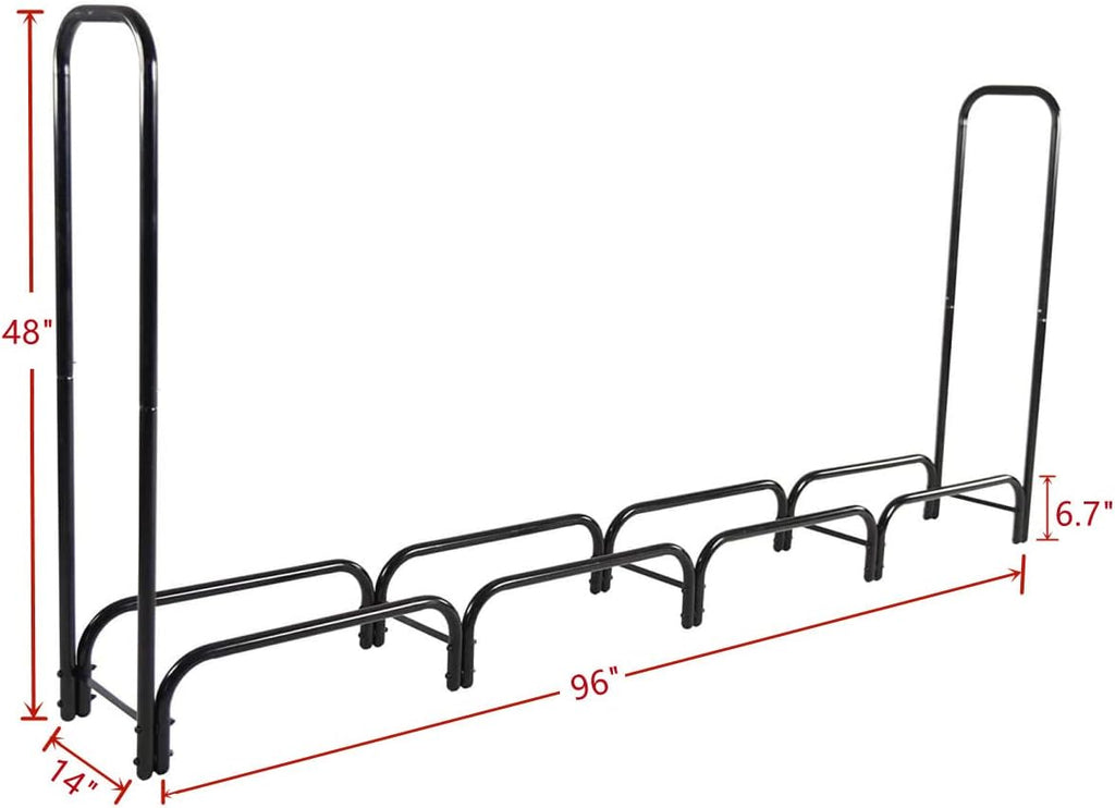 Black 8ft Firewood Rack D113