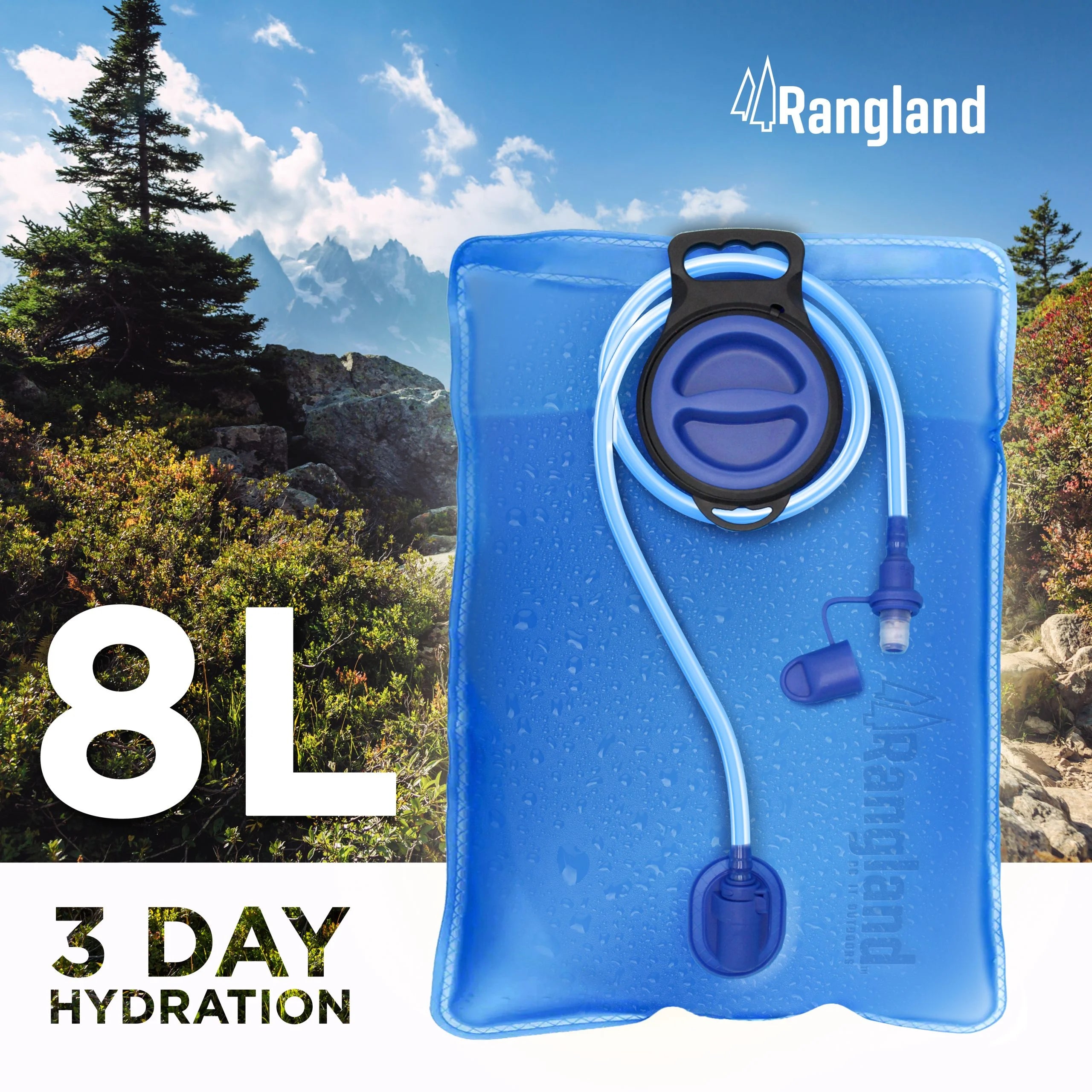 8 Liter Hydration Bladder Water Reservoir with Bite Valve Drinking Tube E3963