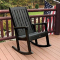 Whitewash Eco-Friendly Synthetic Wood Rocking Chair W1262