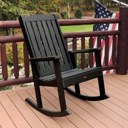 Whitewash Eco-Friendly Synthetic Wood Rocking Chair W1262