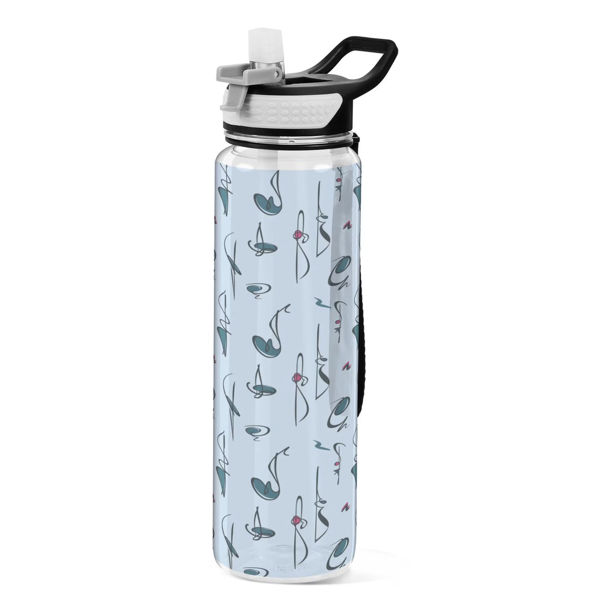 Clear 32oz Tritan Water Bottle with Straw Y800318