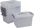 6 Pack 6 Quart Plastic Storage Bin with Lid I458