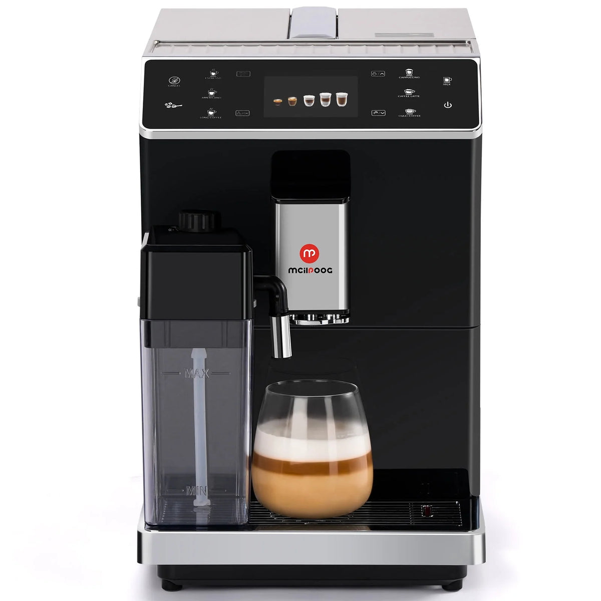 Super Automatic Espresso Coffee Machine with Grinder and Milk Frother M666