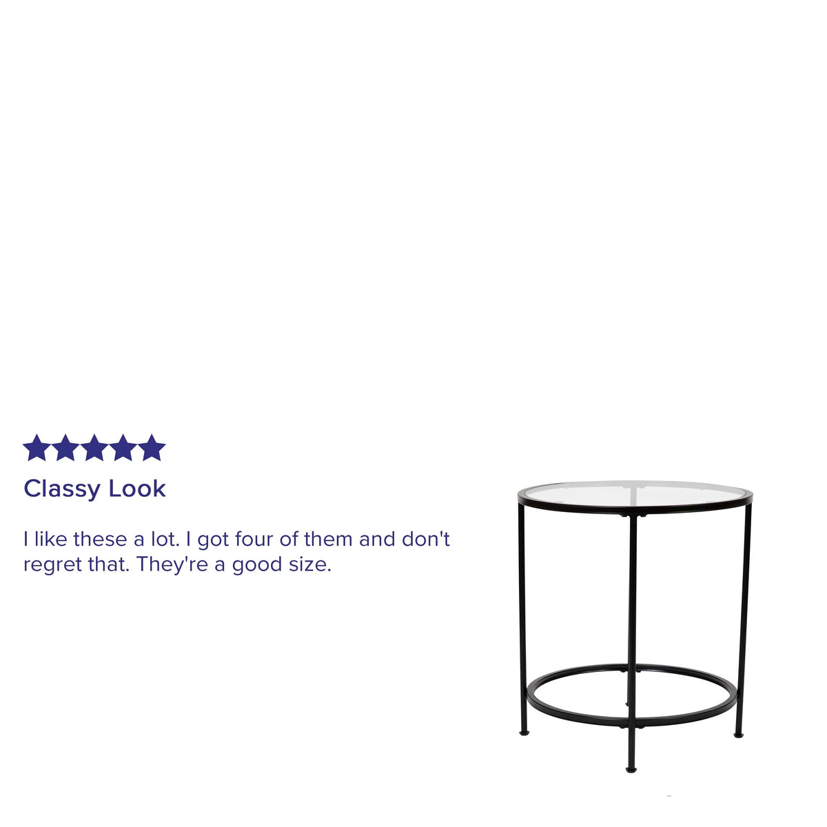 Clear Matte Black End Table Z52381