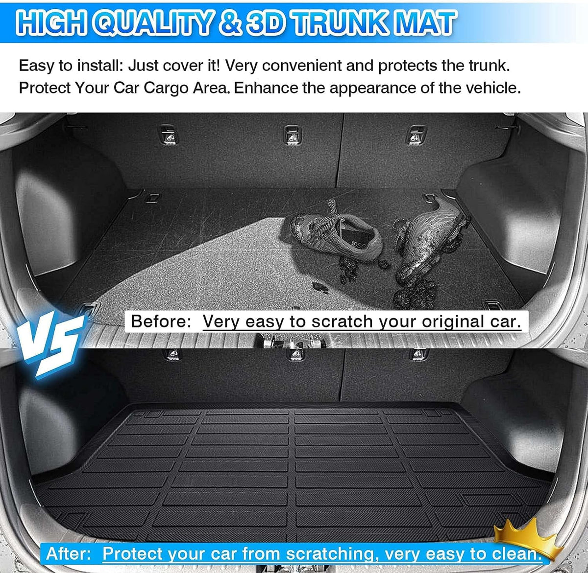 Cargo Liner Trunk Floor Mat Pack of 2 I11248