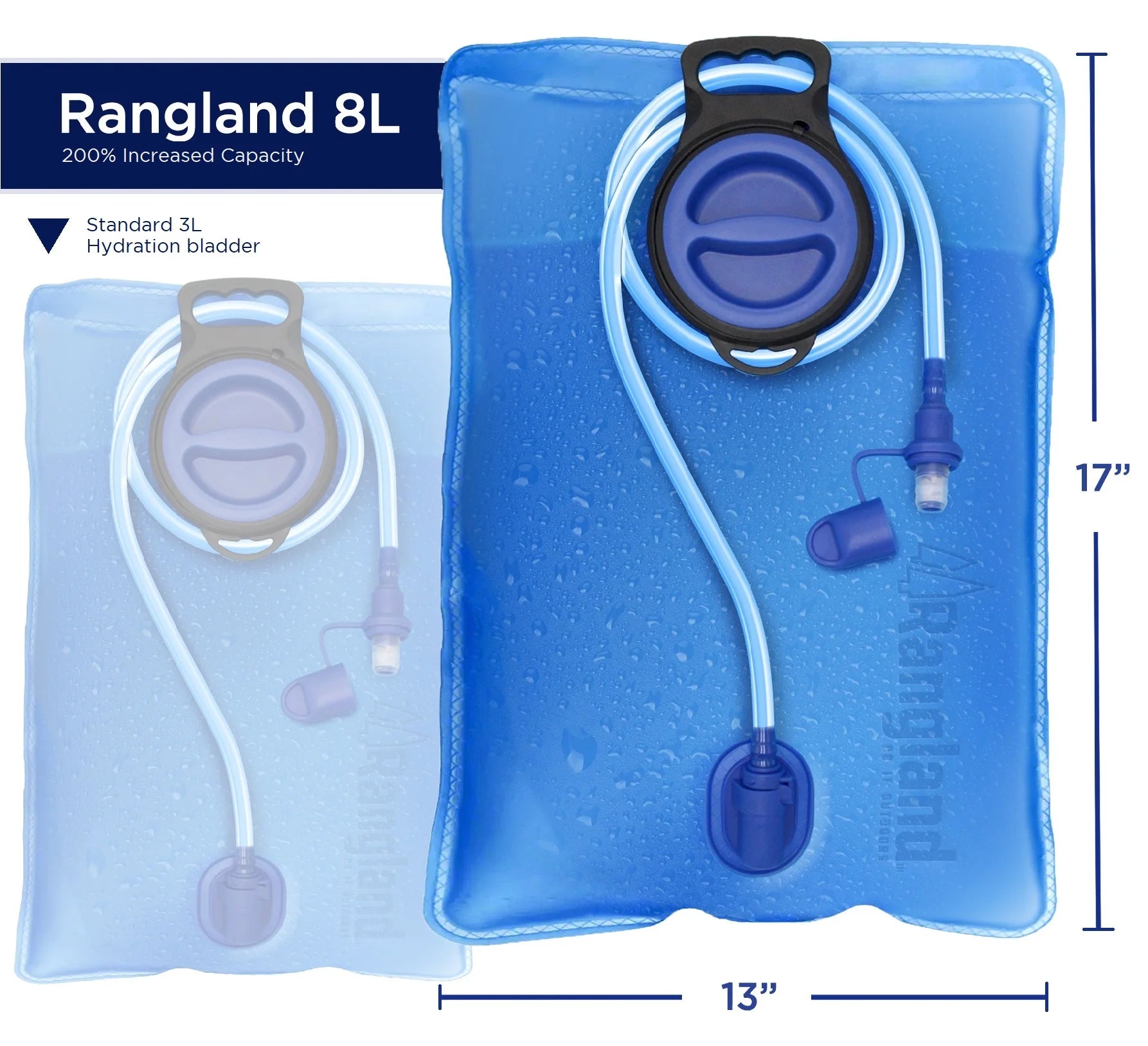 8 Liter Hydration Bladder Water Reservoir with Bite Valve Drinking Tube E3963