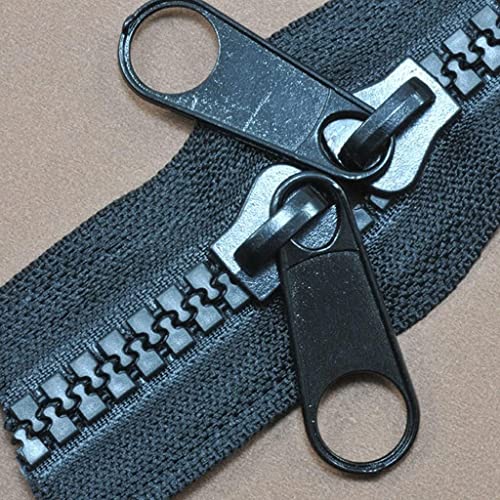Nylon Coil Zipper, 10# Resin Zipper Double Zip Sliders, 100cm, Black Z544496