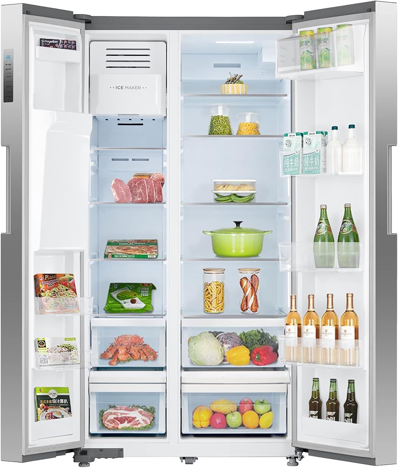 36 Inch French Door Refrigerator 26.3 Cu.Ft Freestanding with Auto Ice Maker and Water Dispenser Stainless Steel X117377
