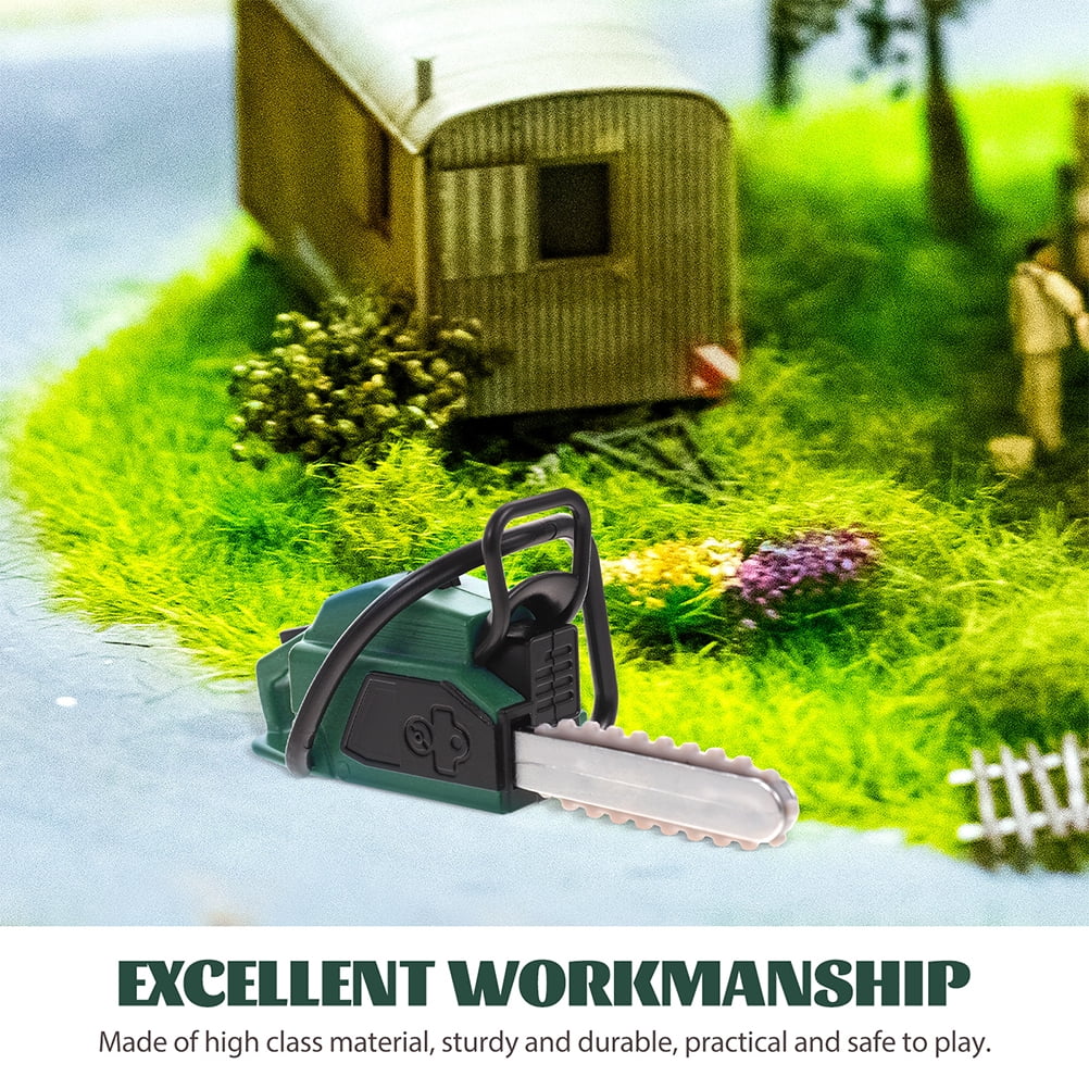 10 Pcs Dollhouse Chainsaw Ornament Models Miniature Toy Decorations H143