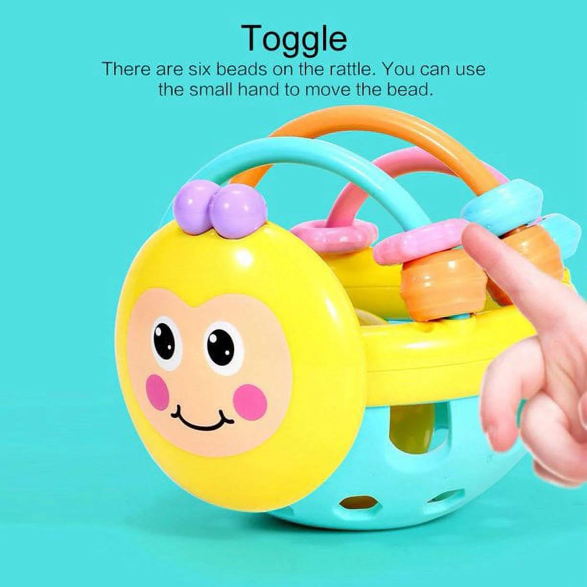 Sensory Teether Toy Silicone Rattle Ball B99928
