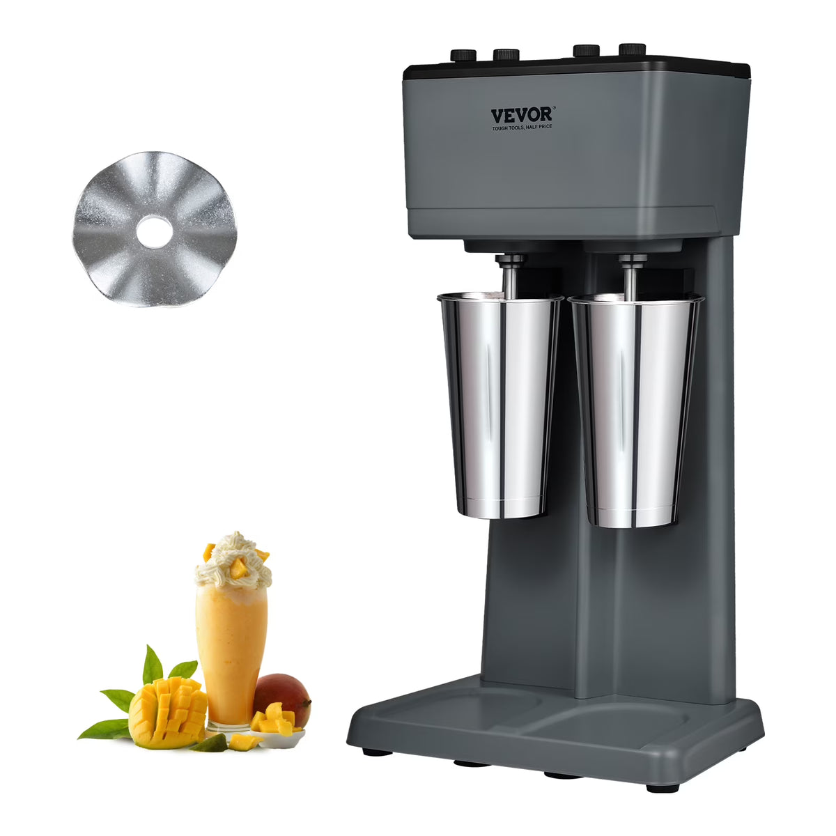 375W x 2 Double Heads Electric Milkshake Machine with 2 x 820 ml Stainless Steel Cups H9800