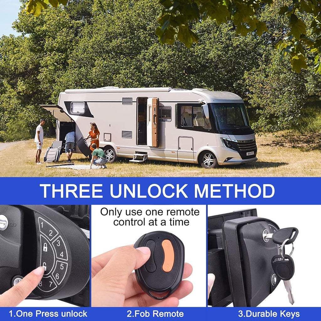 RV Keyless Entry Door Lock with Backlit Keypad and Install Tools S6342