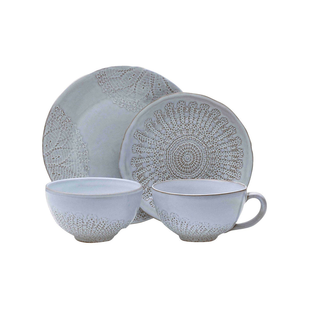 White 4-Piece Place Setting D299