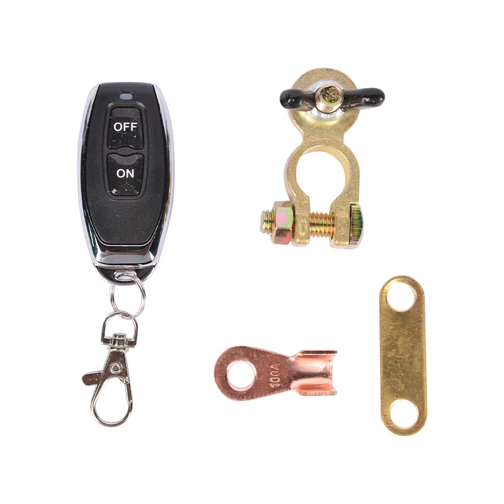 DC12V 200A Remote Control Battery Disconnect Switch with 2 Keys, Pack of 2 K885