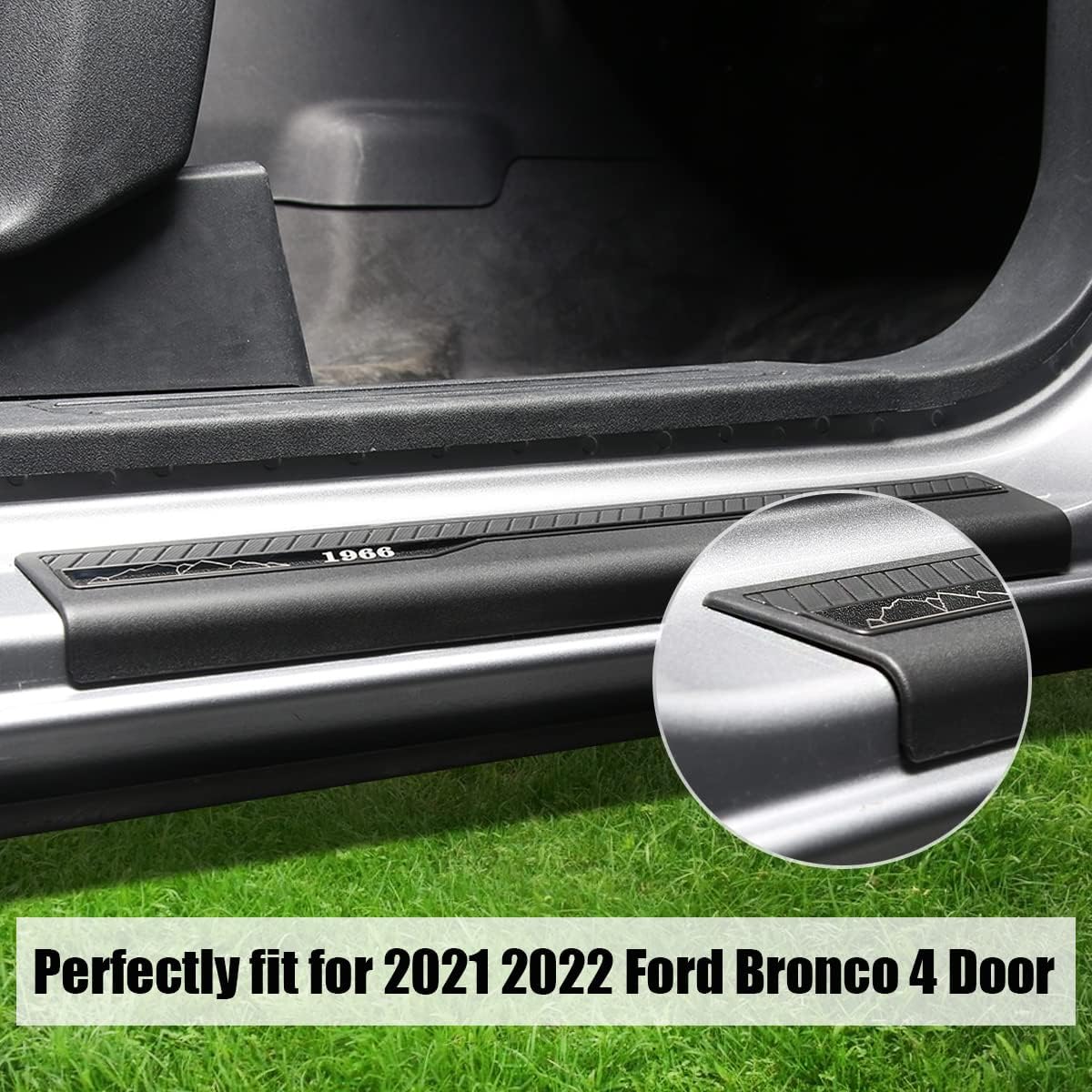 4pcs ABS Car Door Sill Guard Kits for Ford Bronco 2021 2022 X518124