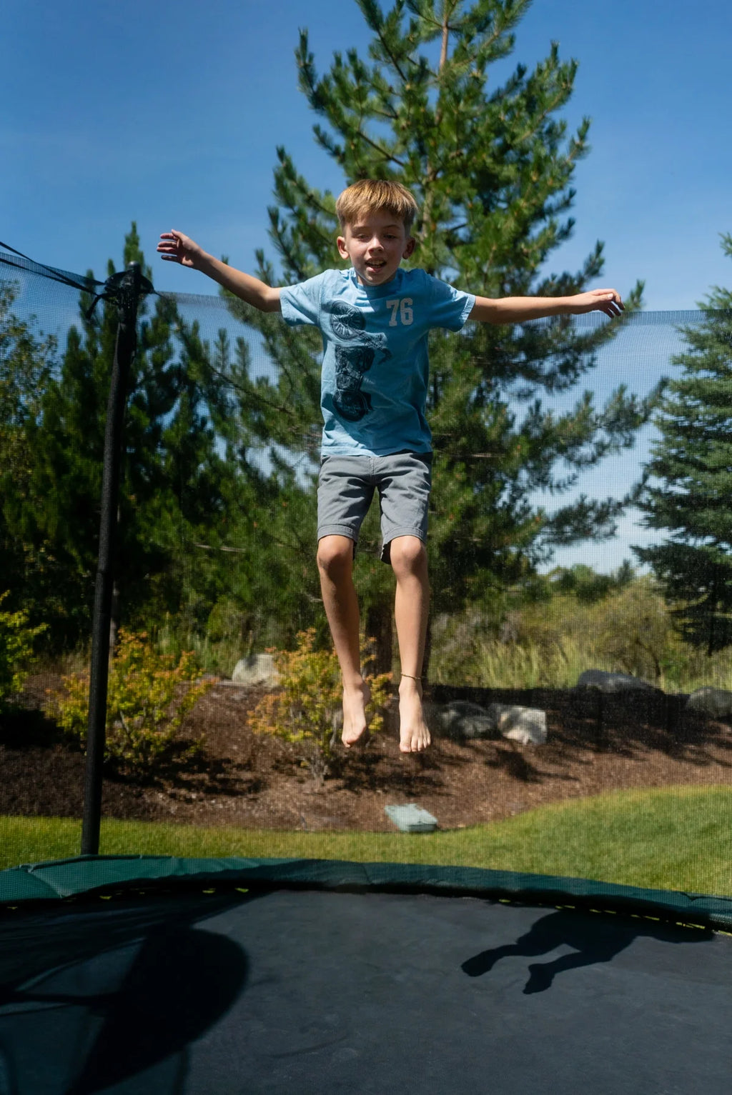 14' Round Frame Trampoline Jumping Mat with 88 Rings U6696