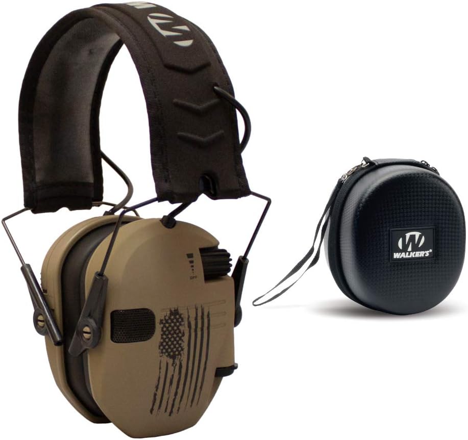 Razor Slim Electronic Shooting Hearing Protection Muff with Protective Case D916940