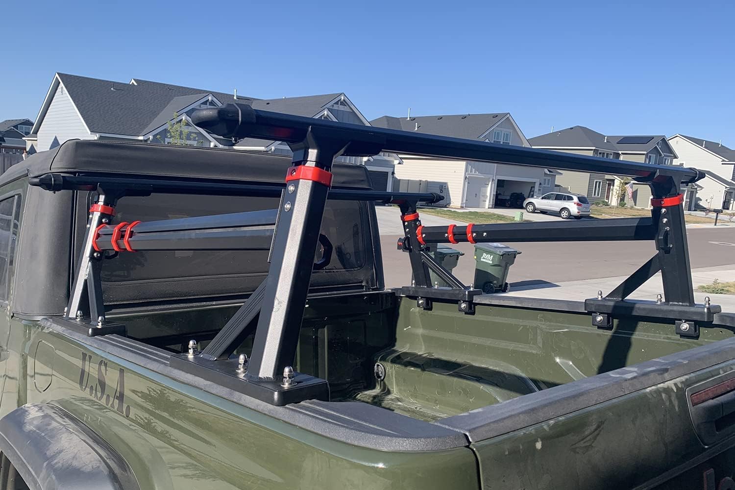 Universal Adjustable-Height Aluminum Truck Bed Rack with Side Rails X407706