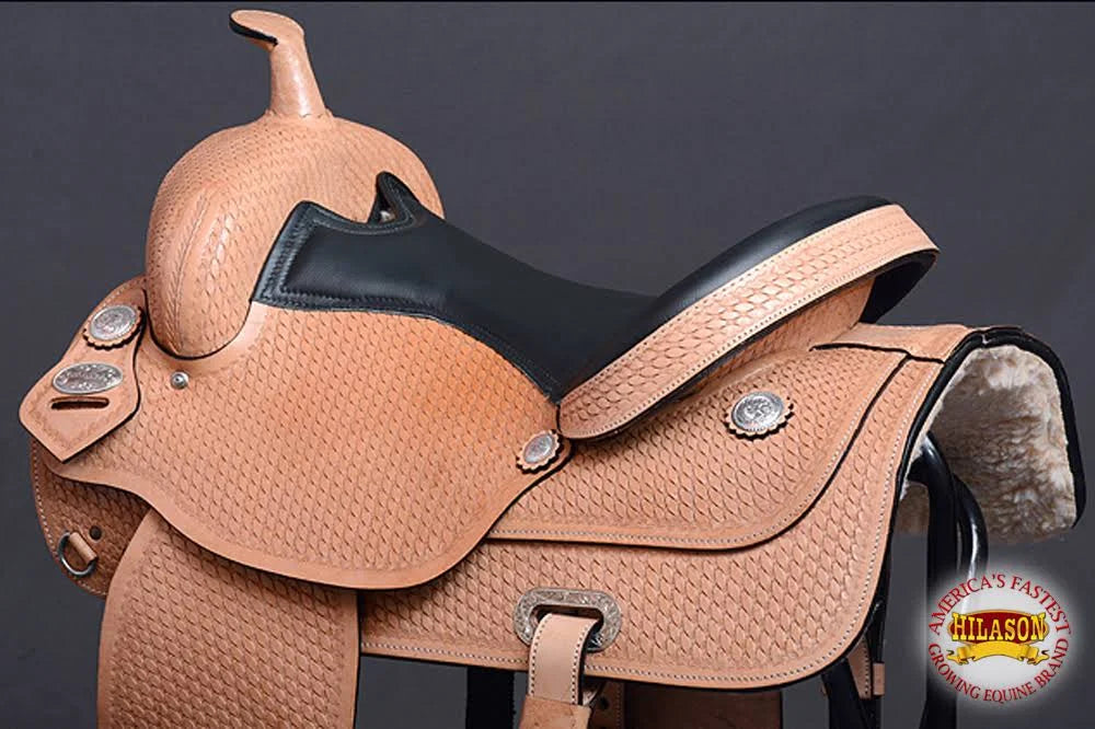 Western American Leather Draft Horse Saddle Y279943