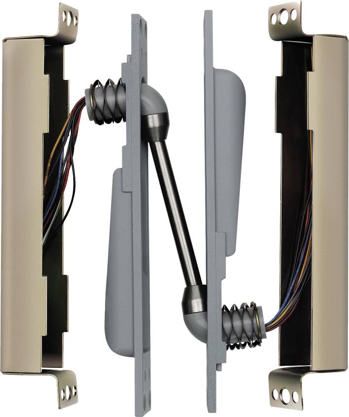 Electric Power Transfer with Ten 24 Gauge Wires Satin Aluminum W1314