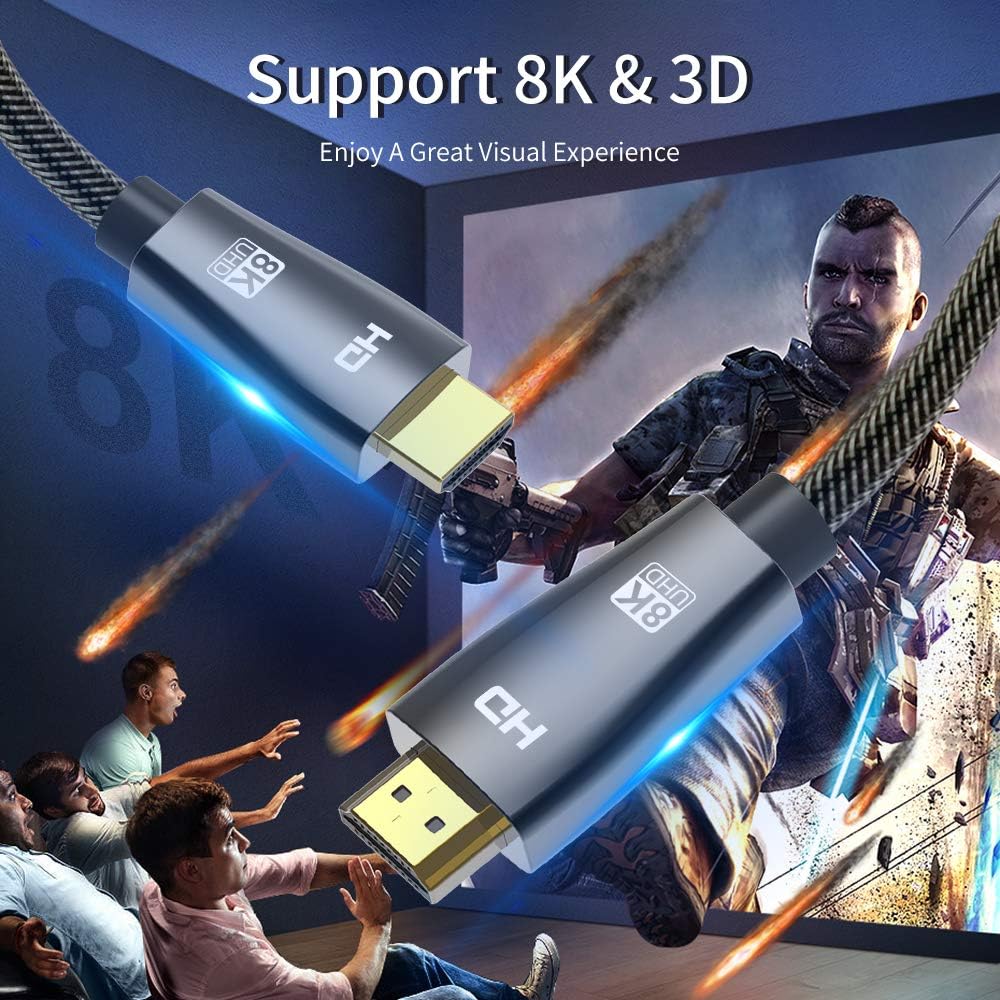 8K HDMI Cable 48Gbps 5M 16.5ft Pack of 2 R2222