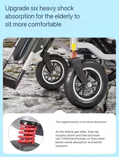 Reclining Foldable Electric Wheelchair with Headrest, Flip Arm, Controller (20AH) C6625