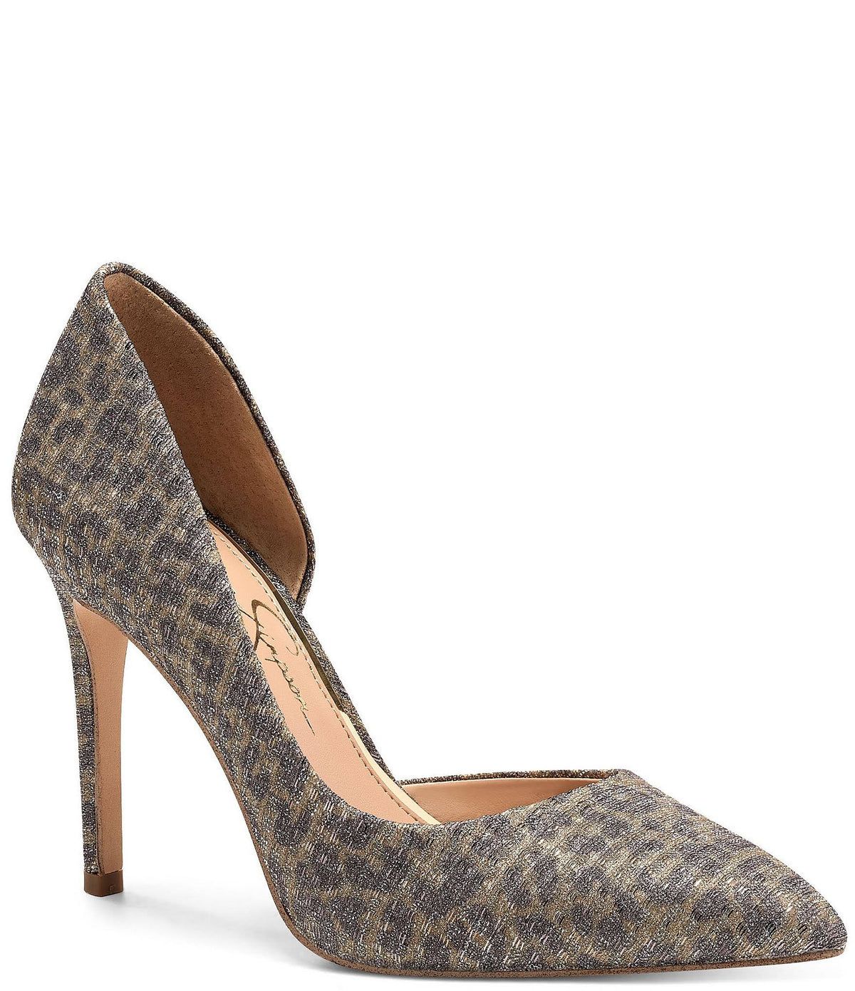 Metallic Leopard Print Pumps G1740