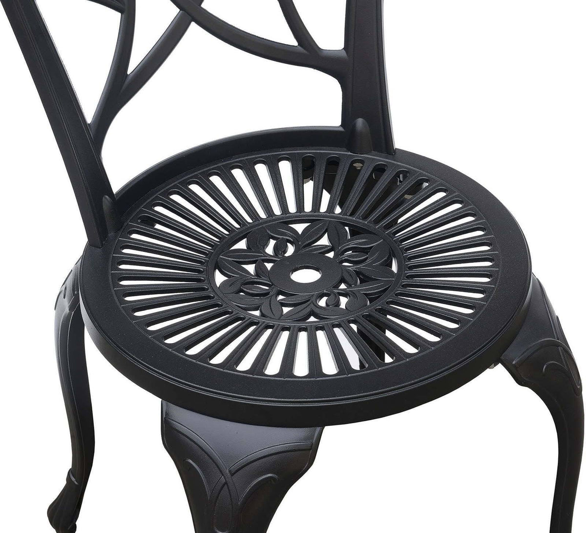 Black Bistro Table Set Y152
