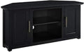 48" Corner TV Stand Black with Adjustable Shelving S729909