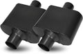 Pair of Single Chamber Performance Race Muffler 3" Center / Center Universal Steel Muffler Pack of 2 S136205