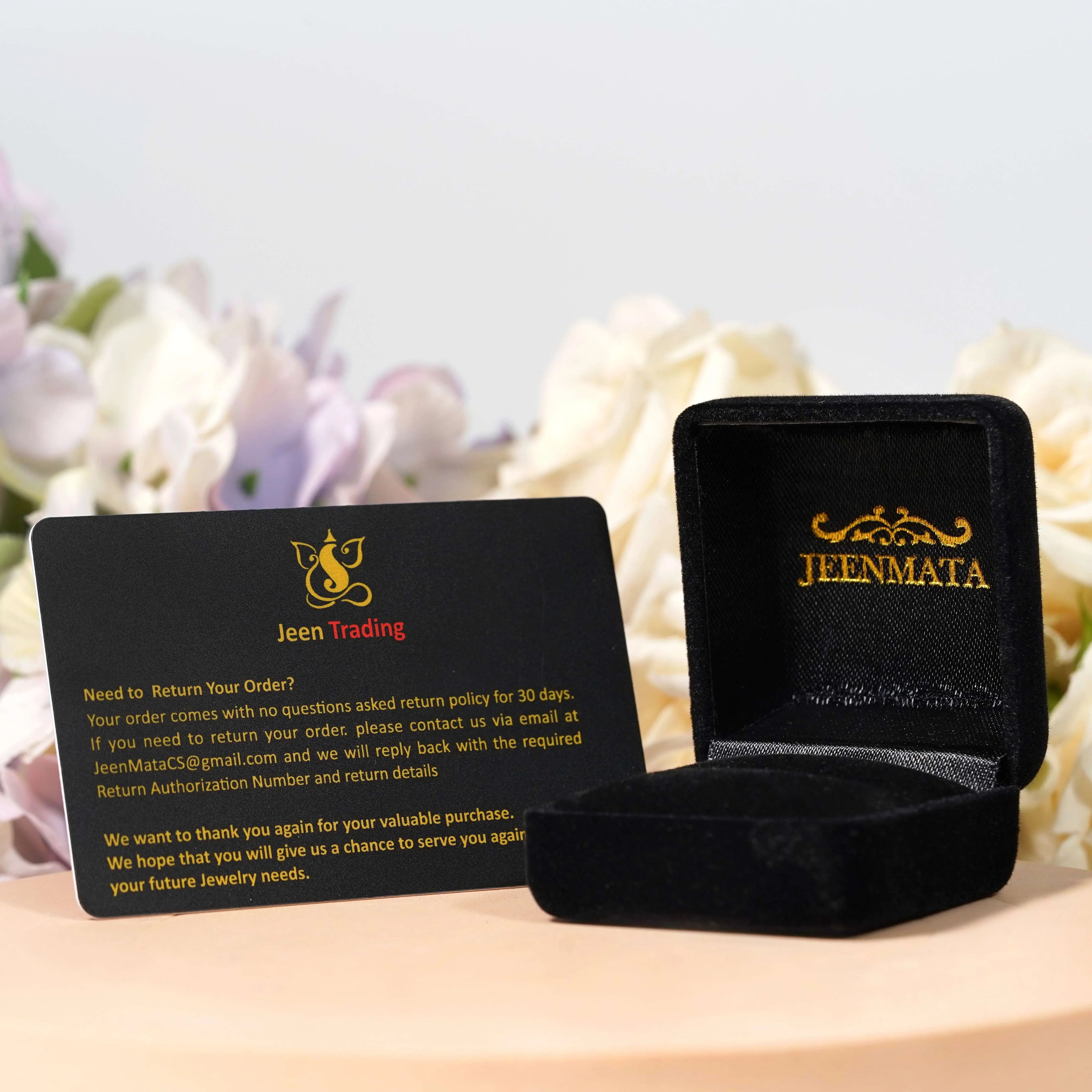 18K Rose Gold Plated Black Diamond Bridal Set I1653