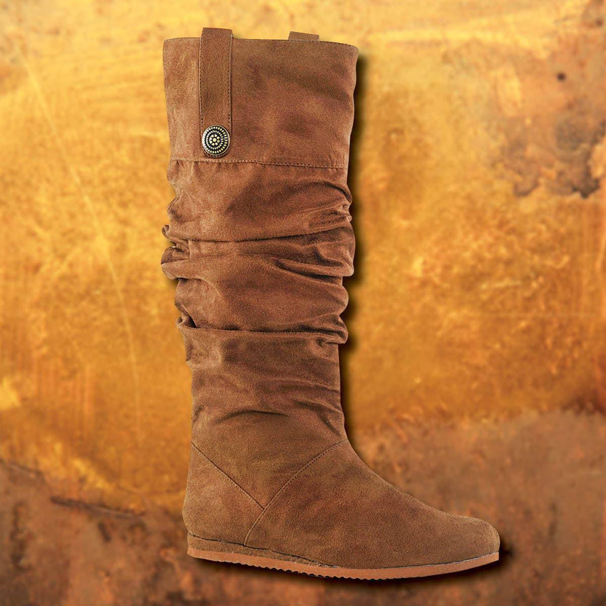 Brown Microfiber Renaissance Shoes Y3126