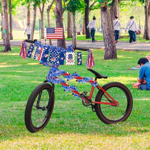 American Flag Bike Decorations with Ribbon Streamers O6574