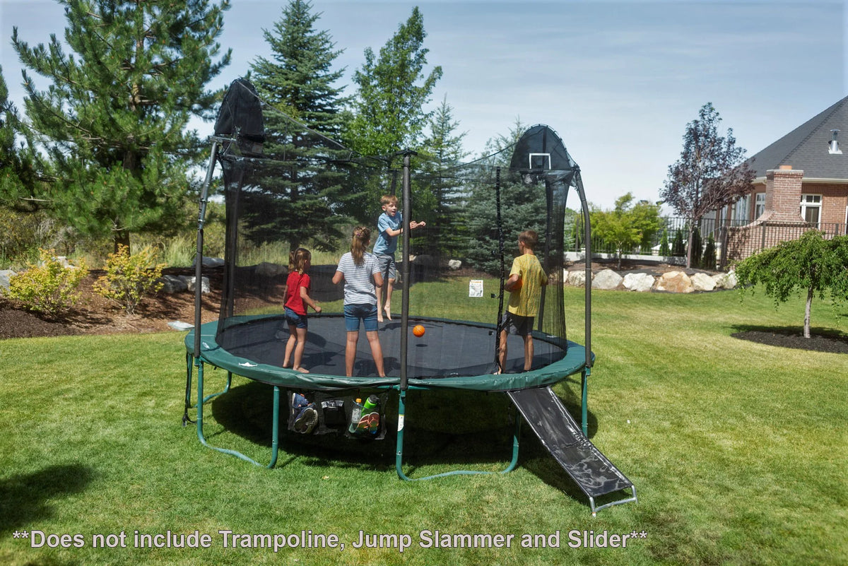 14' Round Frame Trampoline Jumping Mat with 88 Rings U6696