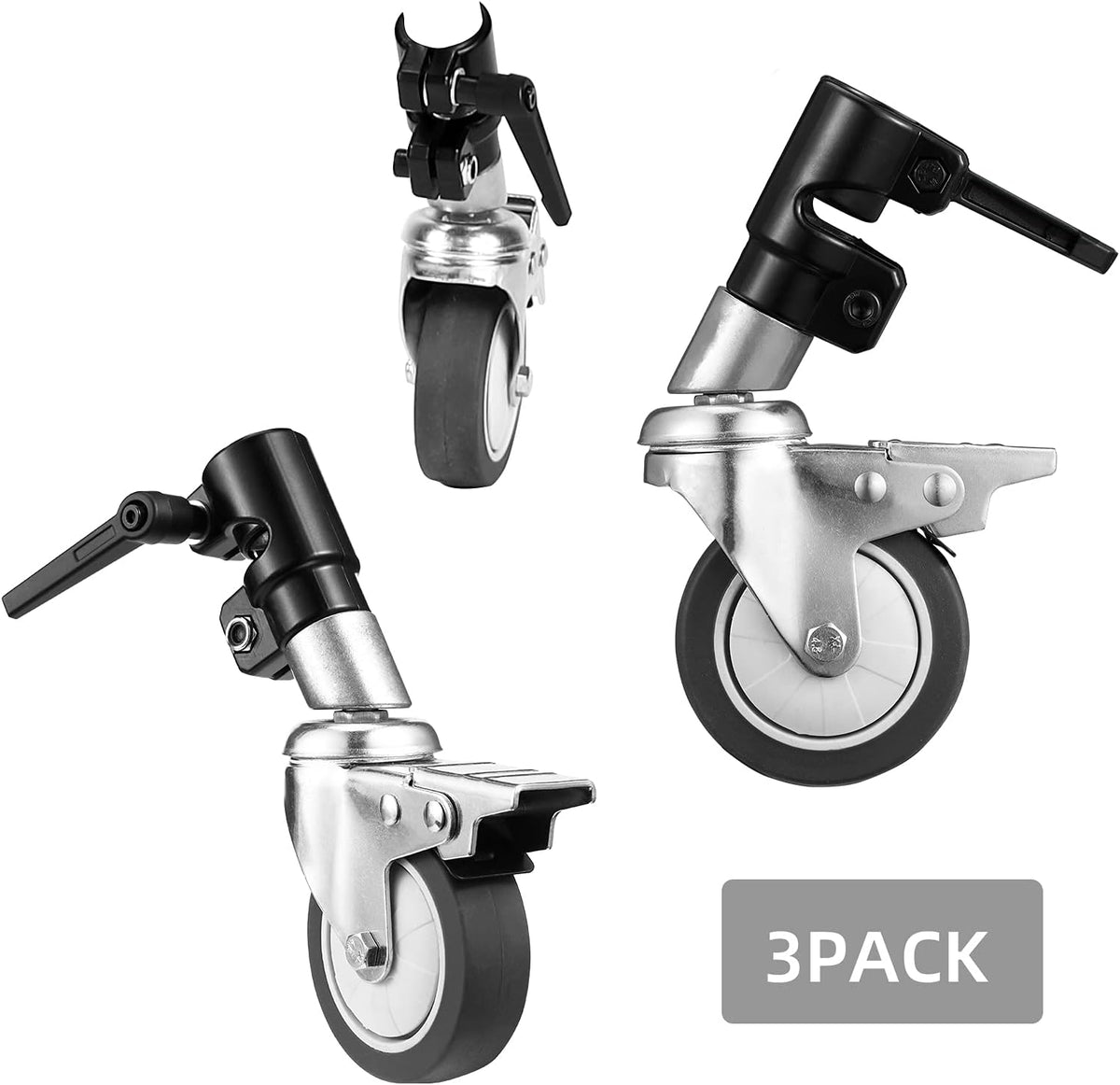 Swivel Caster Set of 3 with Brake for C Stand F481635