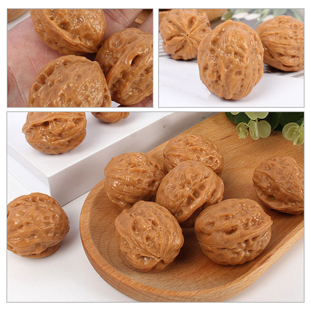 6 Pcs Miniature Artificial Fruit Nuts Decorations B669675
