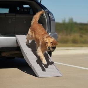 Gray Tri-Fold Dog Car Ramp P78435