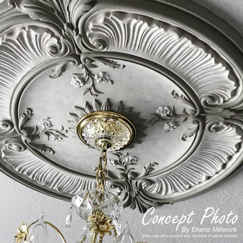 15 3/4x22OD x 1 1/2x22P Hand-Painted Ceiling Medallion Q892366