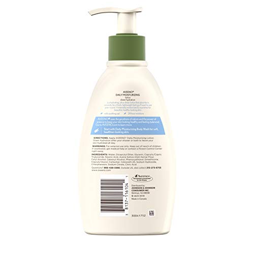 Sheer Hydration Daily Moisturizing Lotion With Soothing Oat, Fragrance-Free Body Moisturizer, 12 Fl. Oz U59197