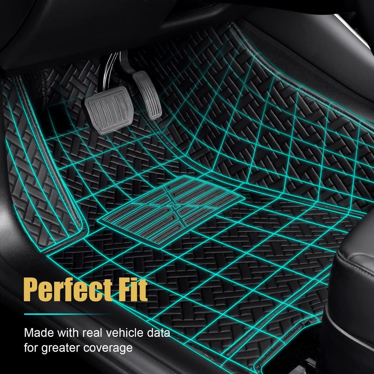 Black Waterproof Car Floor Liner P1181