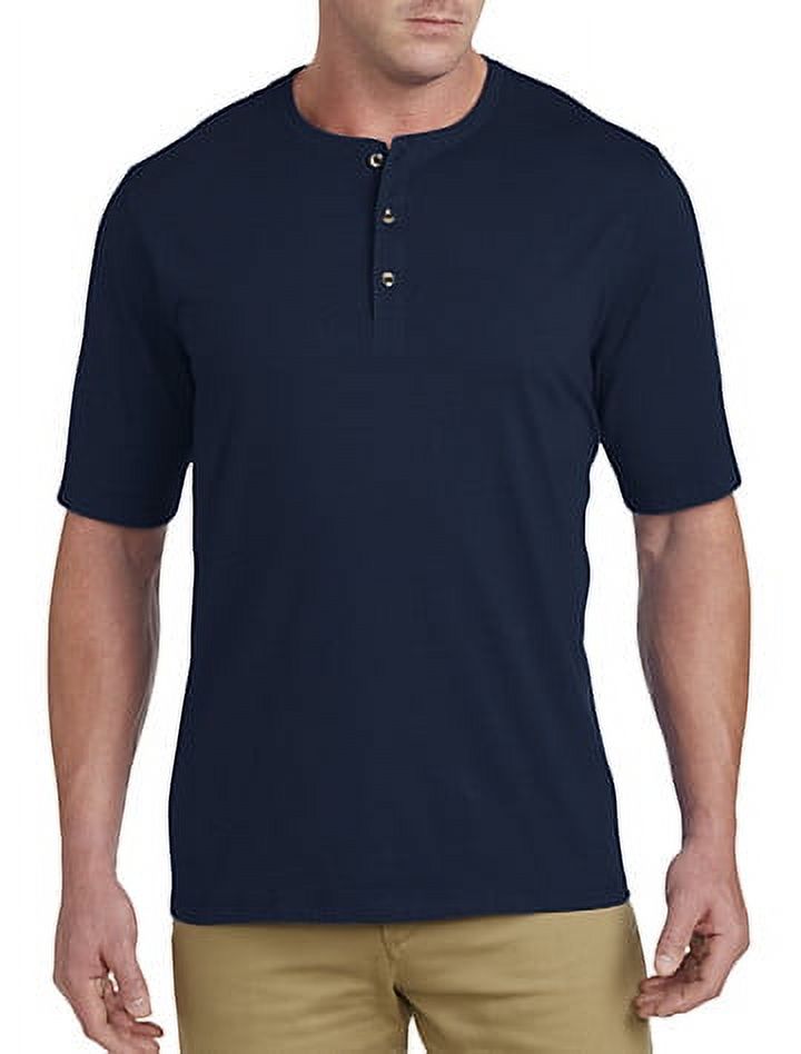 Navy Wicking Jersey Henley Shirt G8517