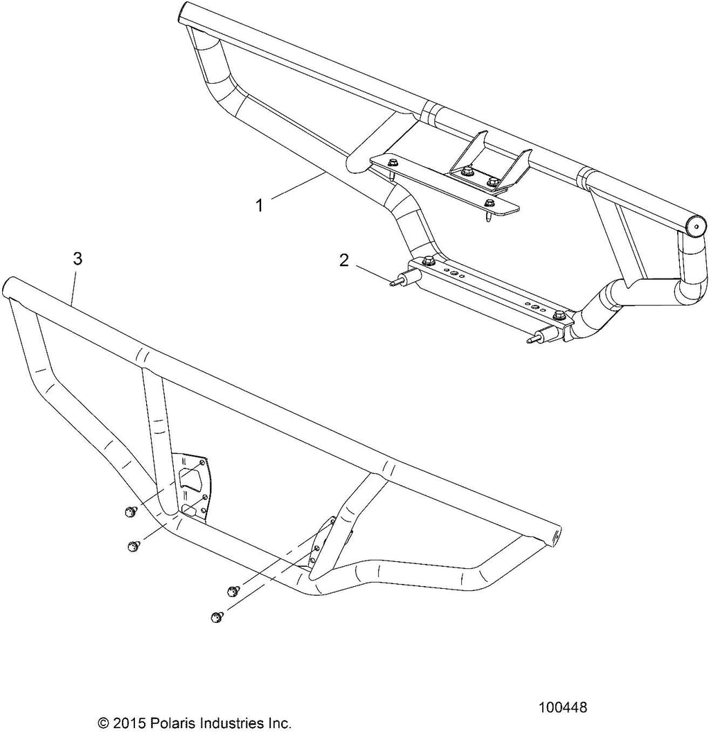 Black Steel Rear Brushguard B7637