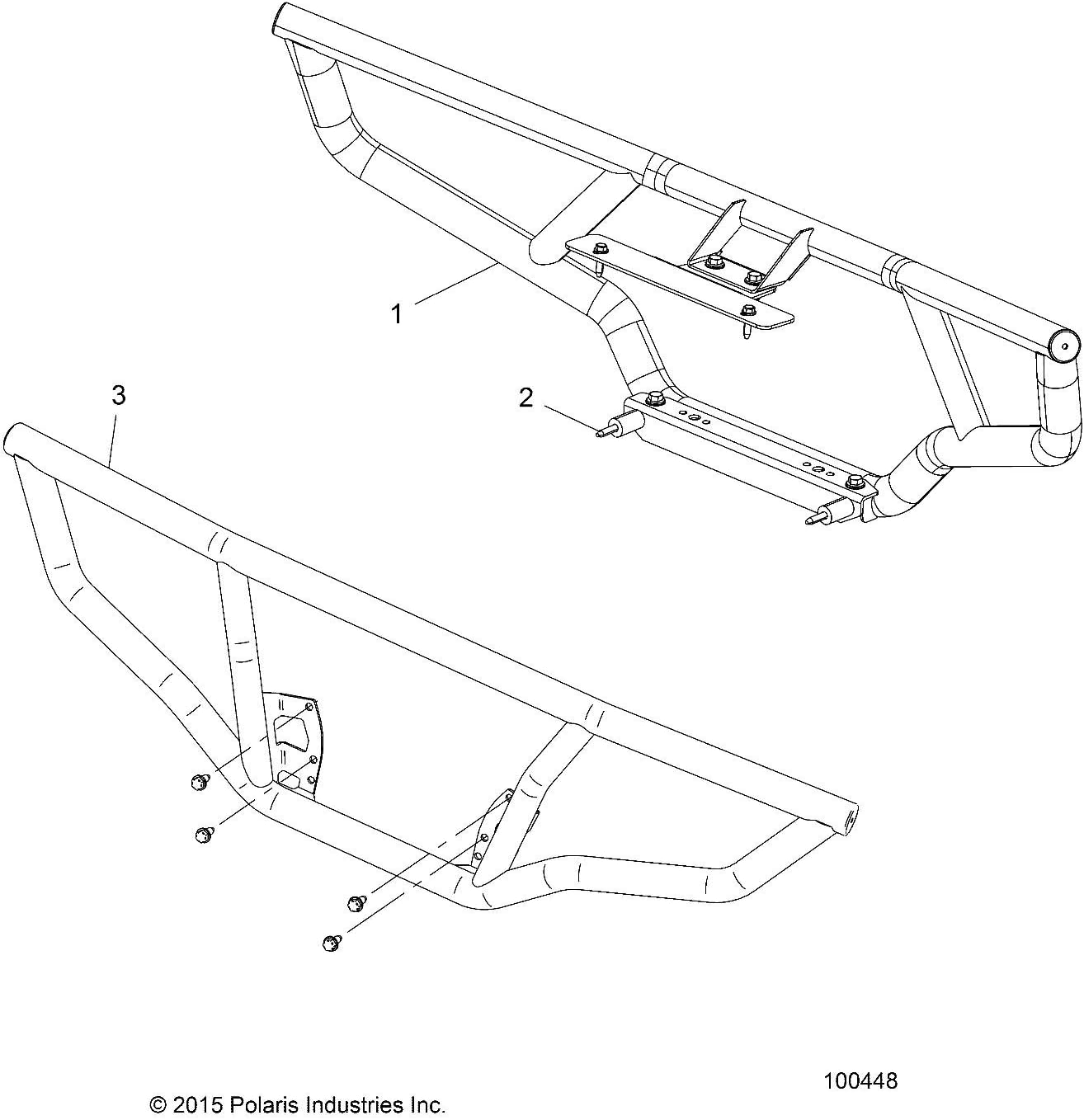 Black Steel Rear Brushguard B7637