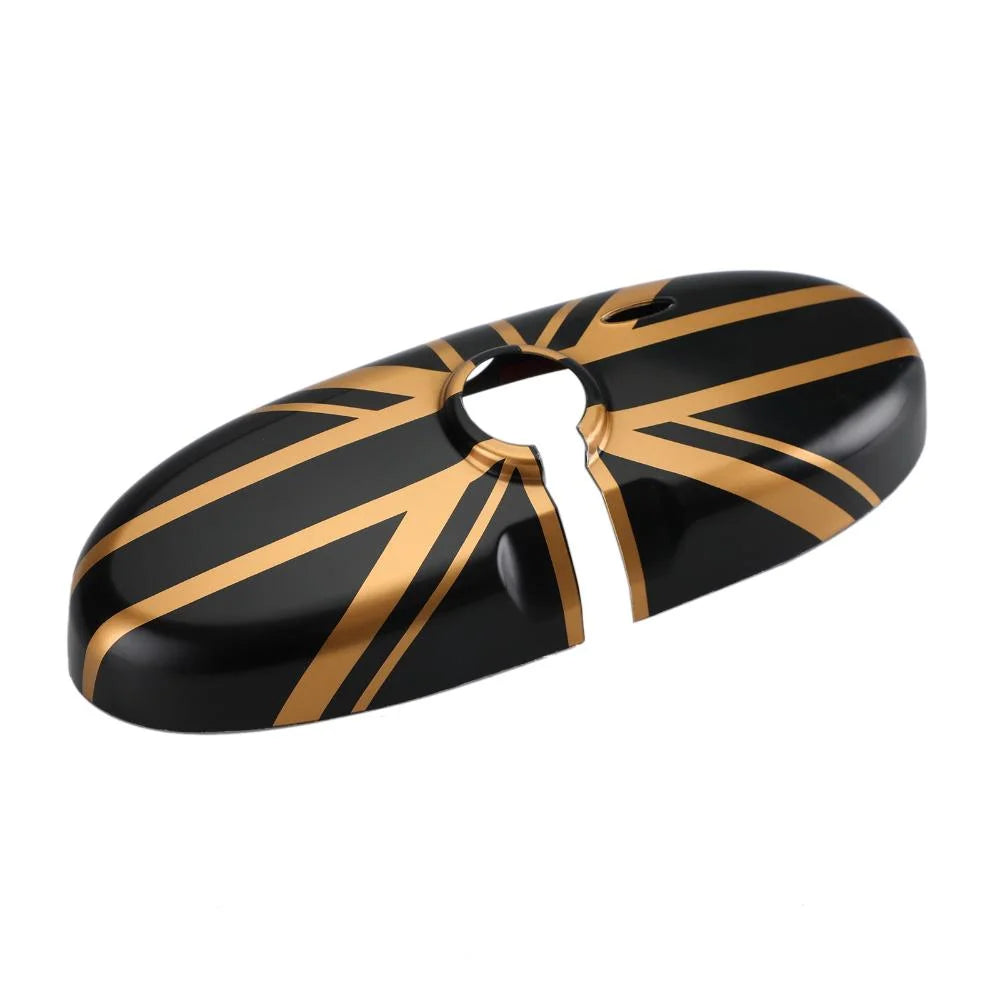 Black/Gold Rear View Mirror Cover F511