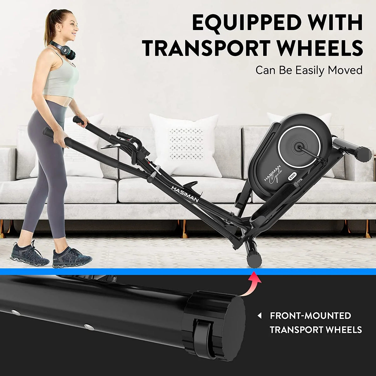 Magnetic Elliptical Exercise Machine with Pulse Rate Grips D675845