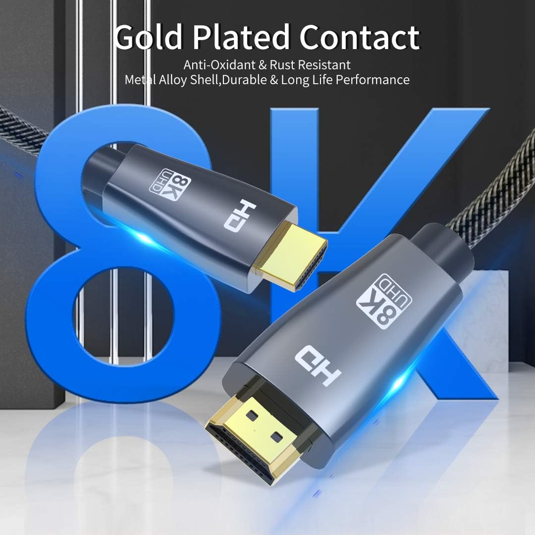 8K HDMI Cable 48Gbps 5M 16.5ft Pack of 2 R2222