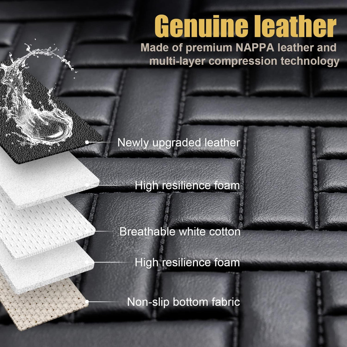 Black Waterproof Car Floor Liner P1181